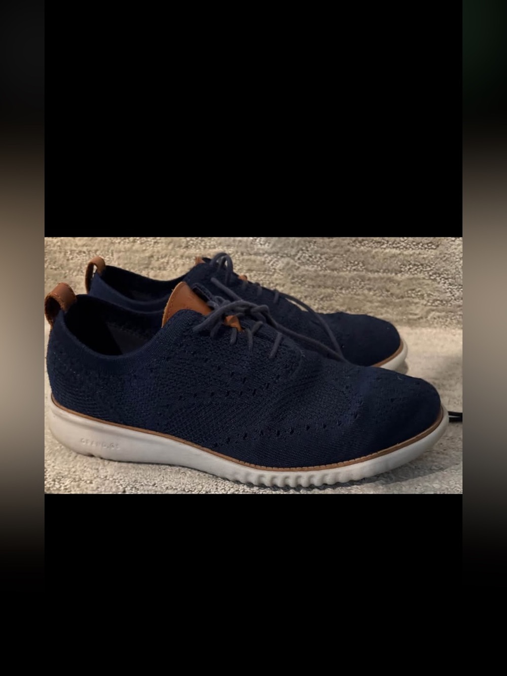 Cole Haan Men's Navy Knit Casual Sneakers 9.5
